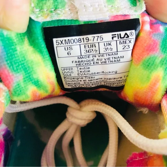 NEW Fila Disruptor II Tie Dye 5XM00819-775 Womens Shoes Sneakers Size 6 - Picture 5 of 14